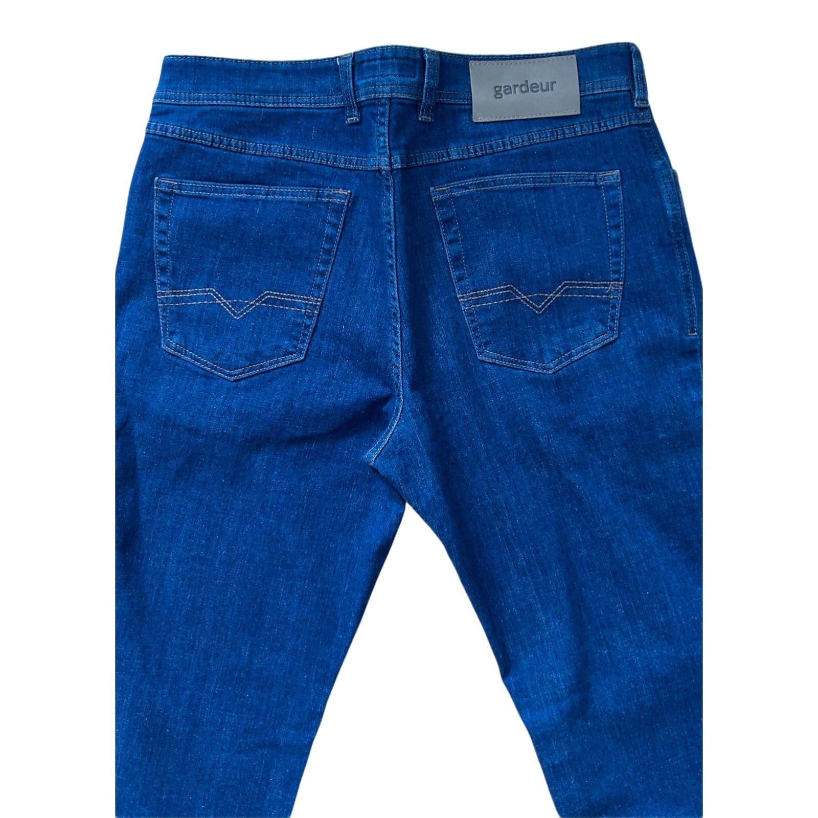 Gardeur Jeans Herren W33 L32 Blau Straight Leg Regular Fit Denim Hose