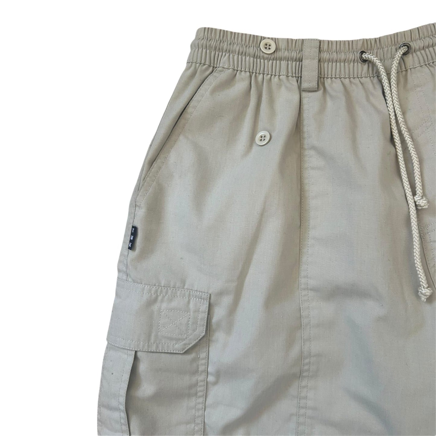 Damen Shorts Cargo Hose XL Beige Sommer Baumwolle Gummibund Casual Style