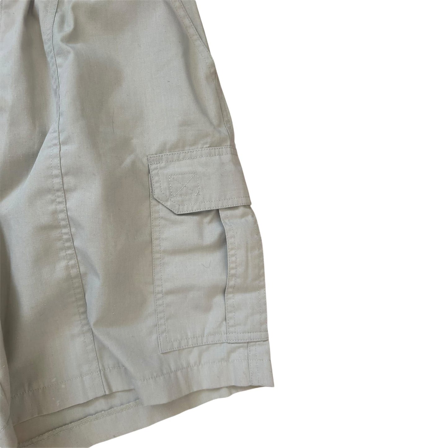 Damen Shorts Cargo Hose XL Beige Sommer Baumwolle Gummibund Casual Style