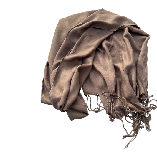 Sorbetto Schal Damen braun weich Viskose schlicht elegant Accessoire Herbst Winter