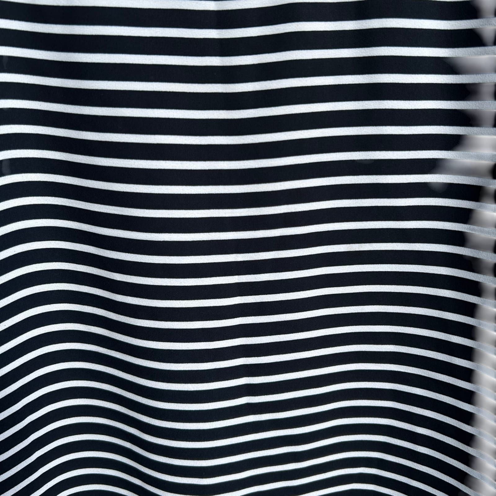 Tchibo Shirt Damen Gr 36 38 Blau Weiß Gestreift Kurzarm Viskose Elasthan