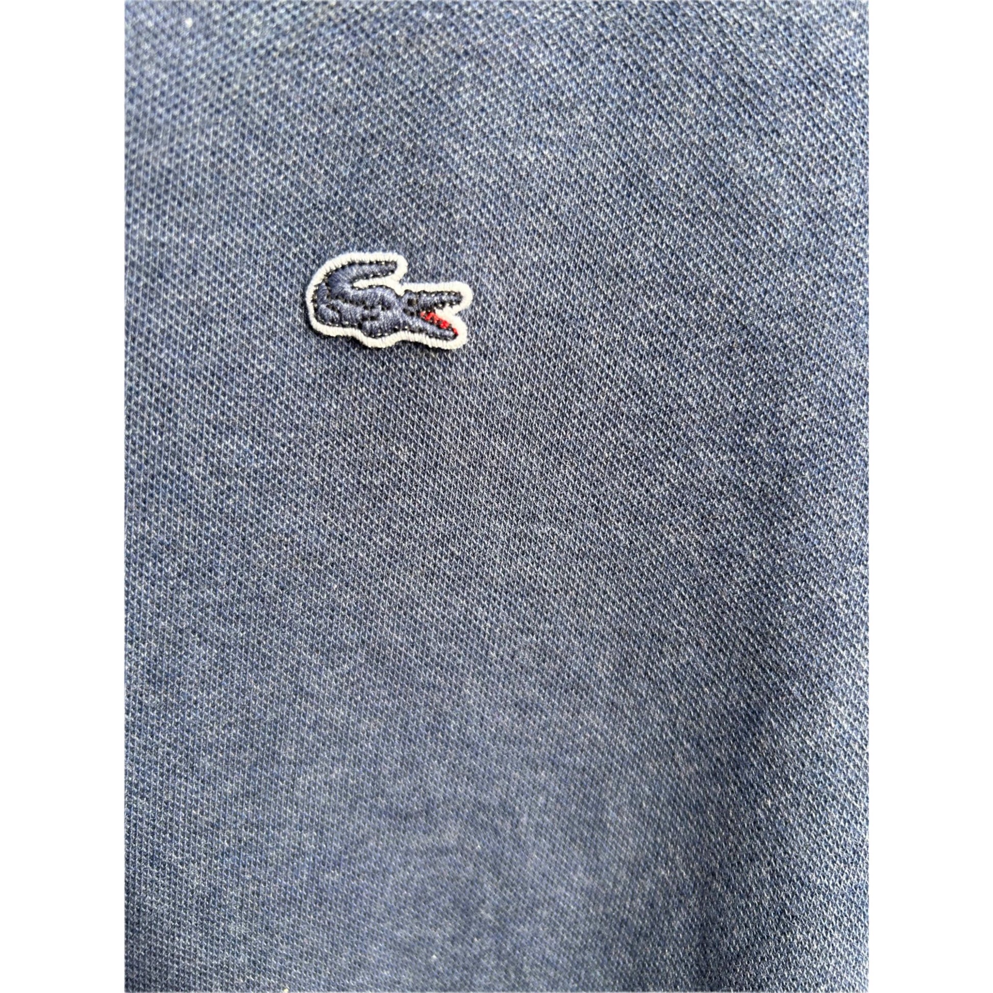 LACOSTE Polo Shirt Damen Gr 36 Dunkelblau Kurzarm Baumwolle Stretch Elegant