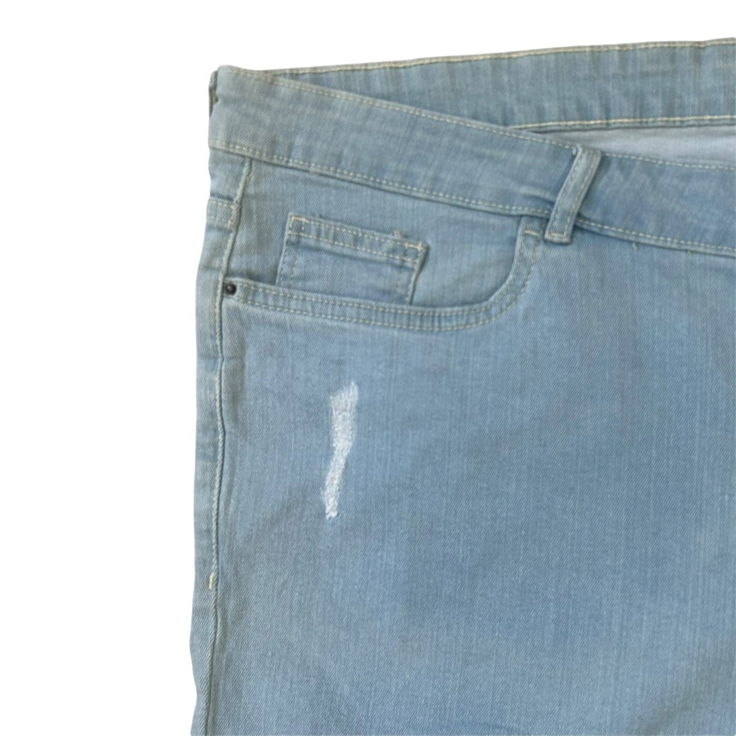 Janina Jeans Shorts Damen Gr 48 Hellblau Sommer Stretch kurzer Schnitt