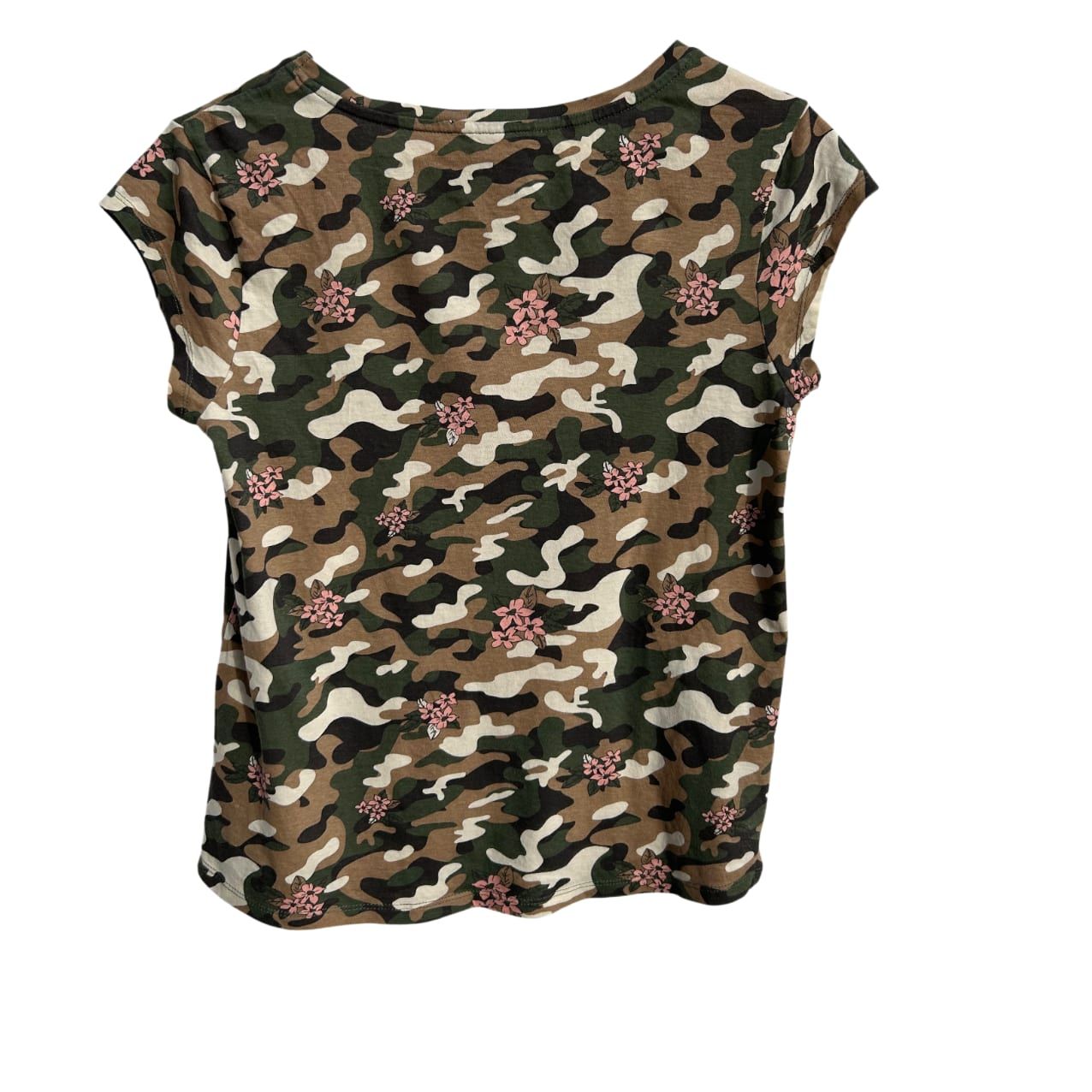 Clockhouse T Shirt Damen Gr S Camouflage Blumen Muster Baumwolle Kurzarm Sommer