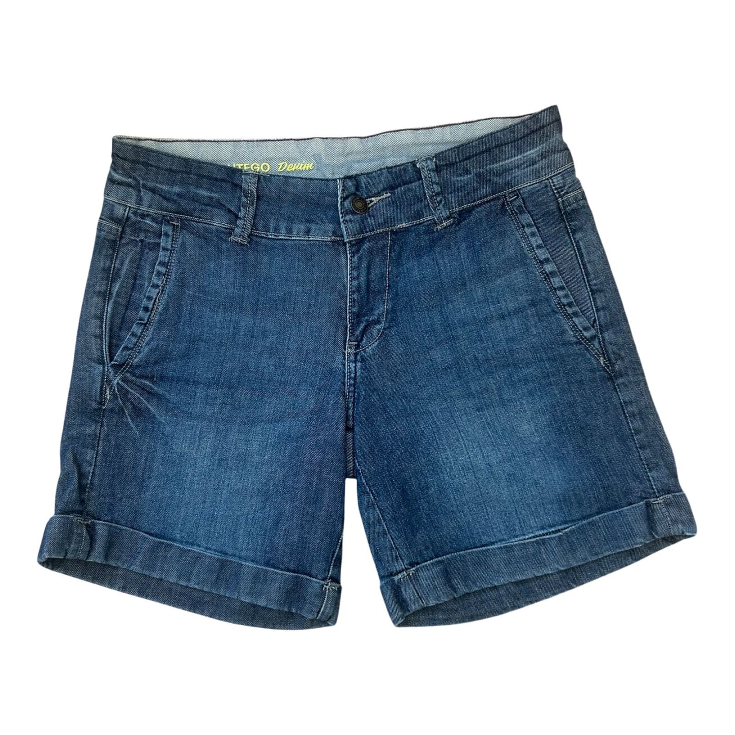 Montego Denim Shorts Damen Gr 36 Blau Low Waist Sommer Stretch Hose Kurz