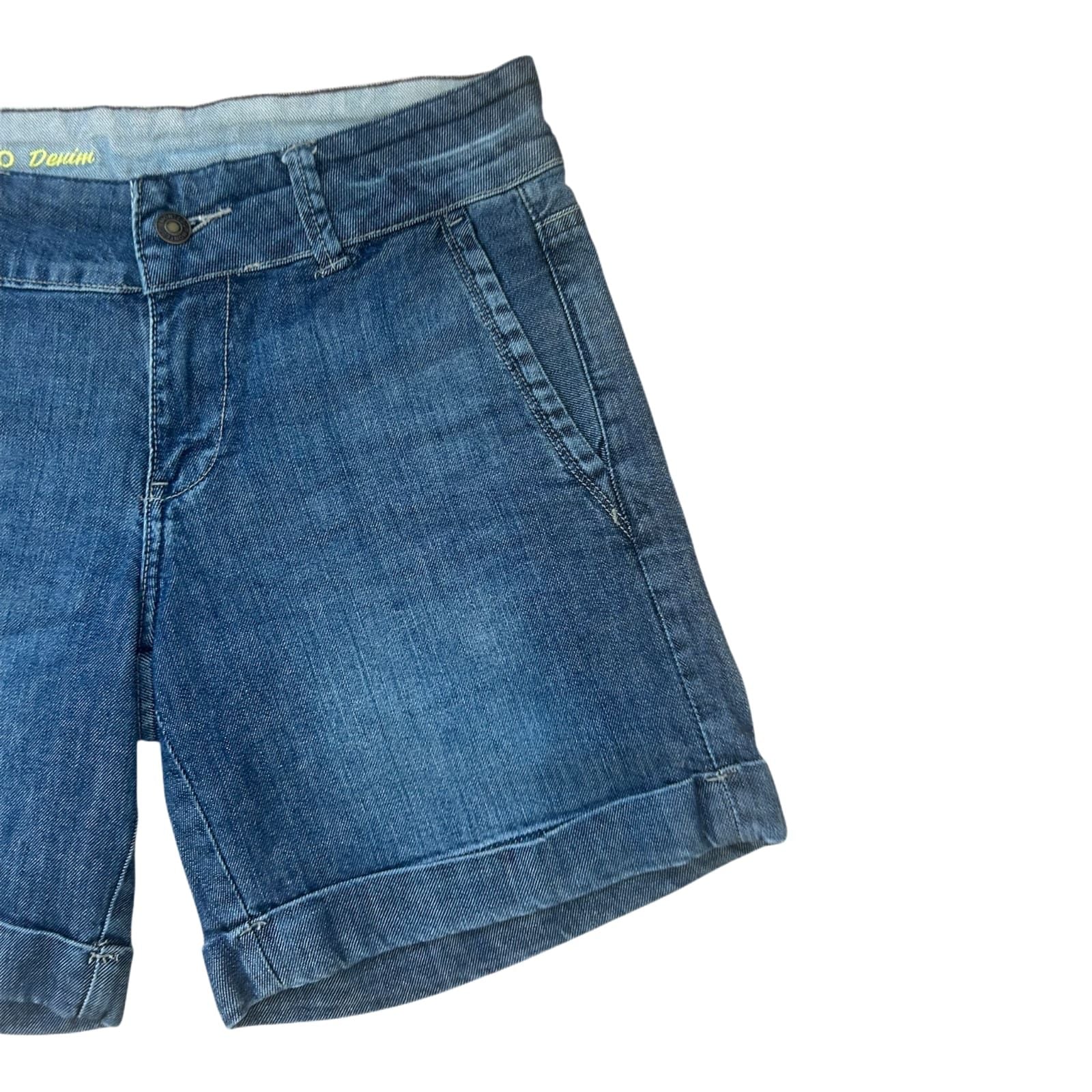 Montego Denim Shorts Damen Gr 36 Blau Low Waist Sommer Stretch Hose Kurz