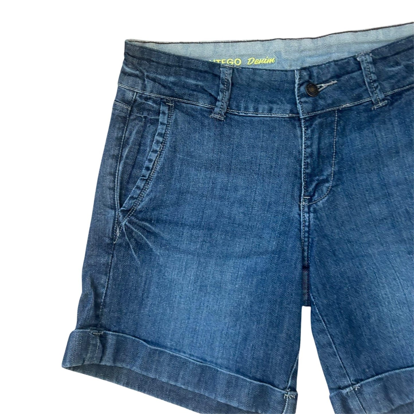Montego Denim Shorts Damen Gr 36 Blau Low Waist Sommer Stretch Hose Kurz