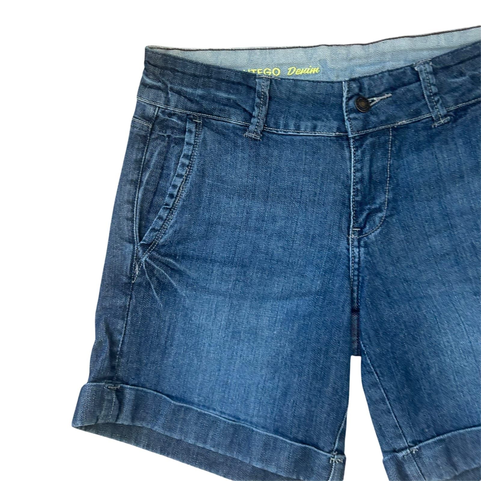 Montego Denim Shorts Damen Gr 36 Blau Low Waist Sommer Stretch Hose Kurz