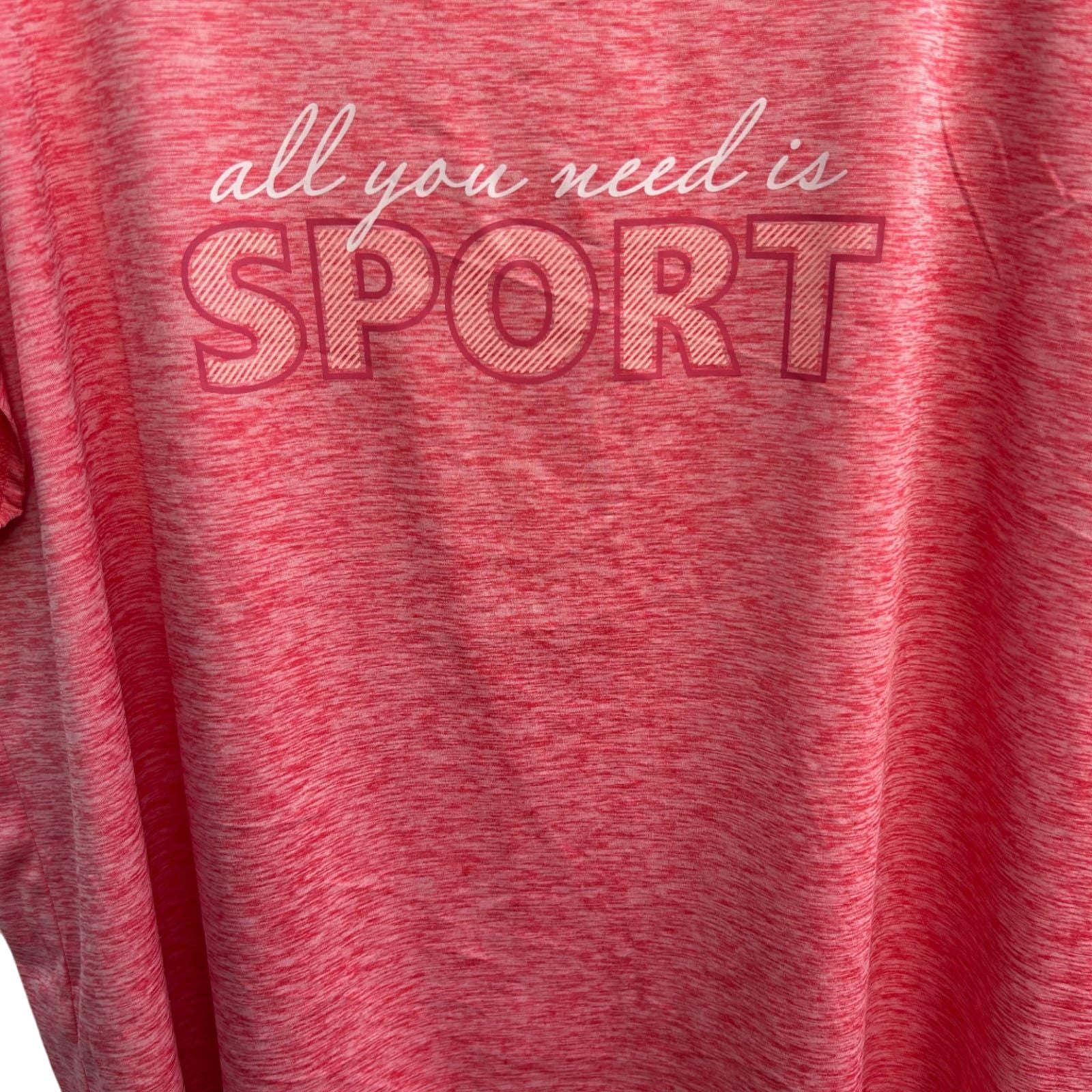 Ergee Shirt Damen Gr 46 Koralle Meliert Stretch Kurzarm Sportshirt Viskosemix