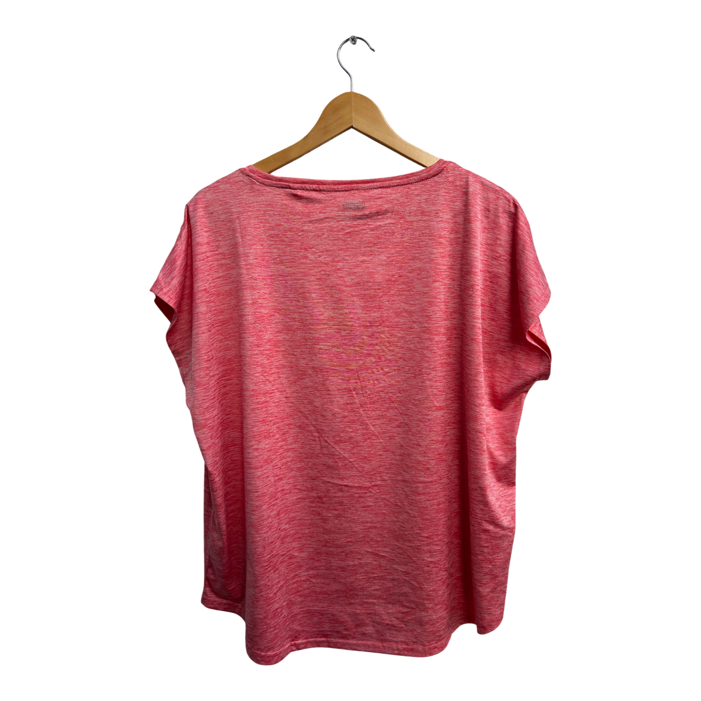 Ergee Shirt Damen Gr 46 Koralle Meliert Stretch Kurzarm Sportshirt Viskosemix