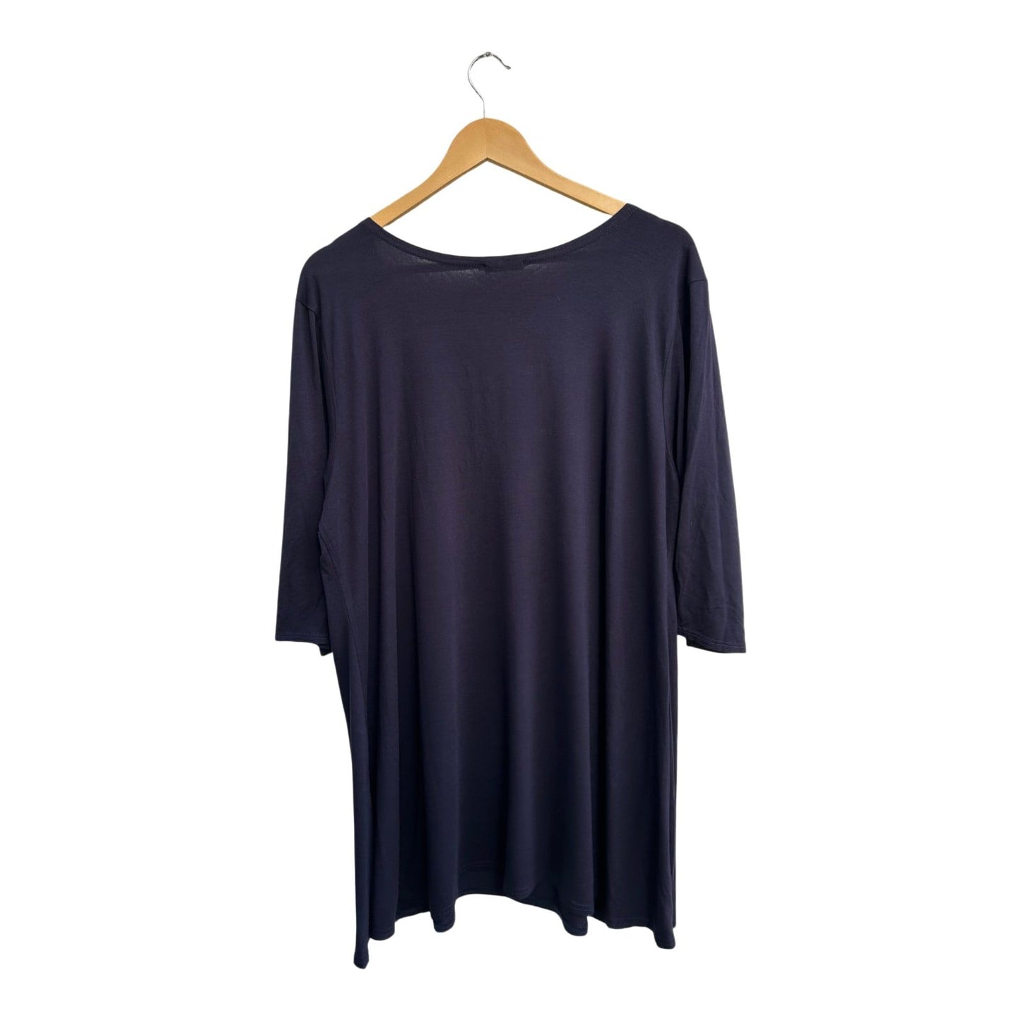 New Jersey Fashion Shirt Damen XXL Dunkelblau Glitzer Herz Nieten Viskose Elegant