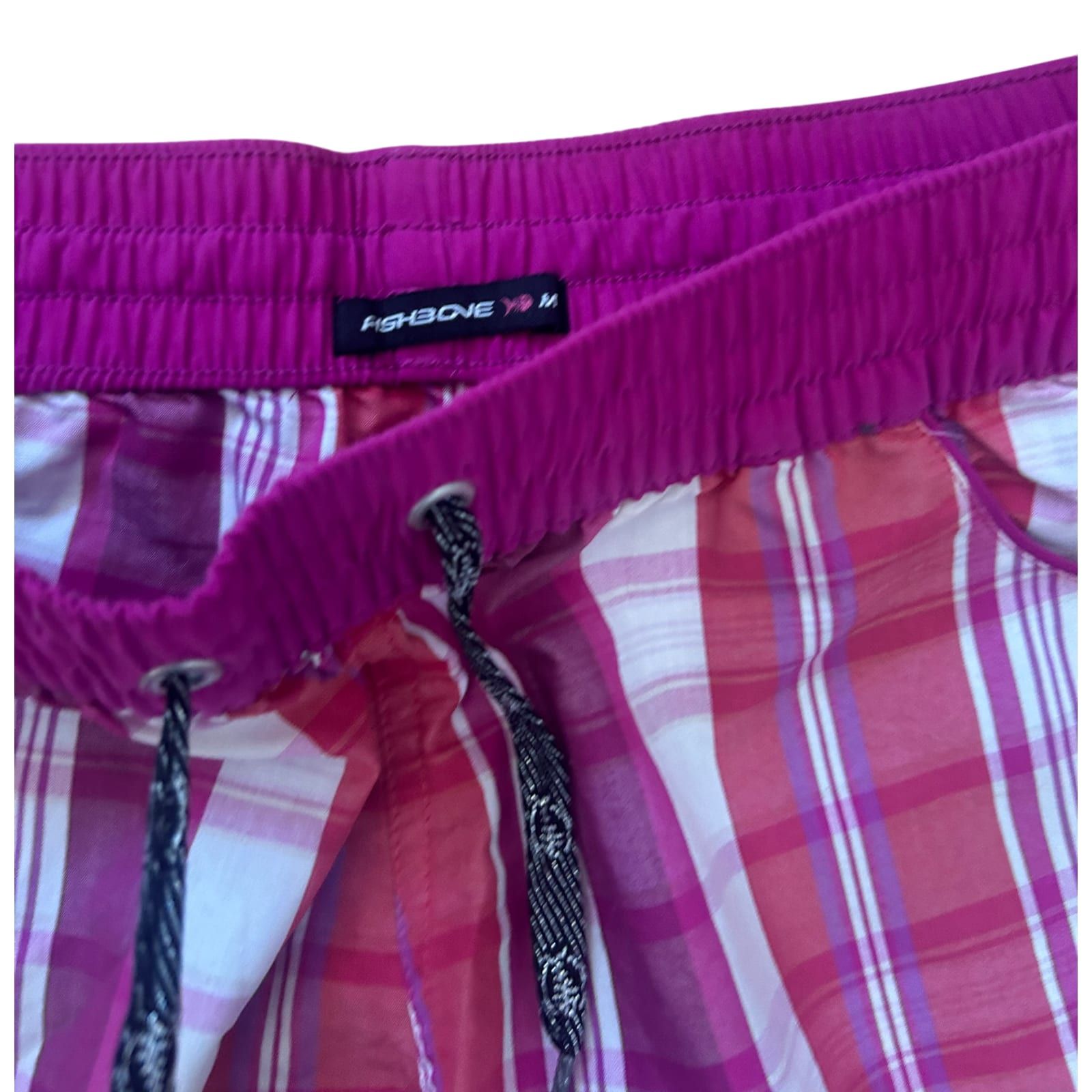 Fishbone Shorts Damen Gr M Pink Kariert Sommer Leicht Casual Elastisch