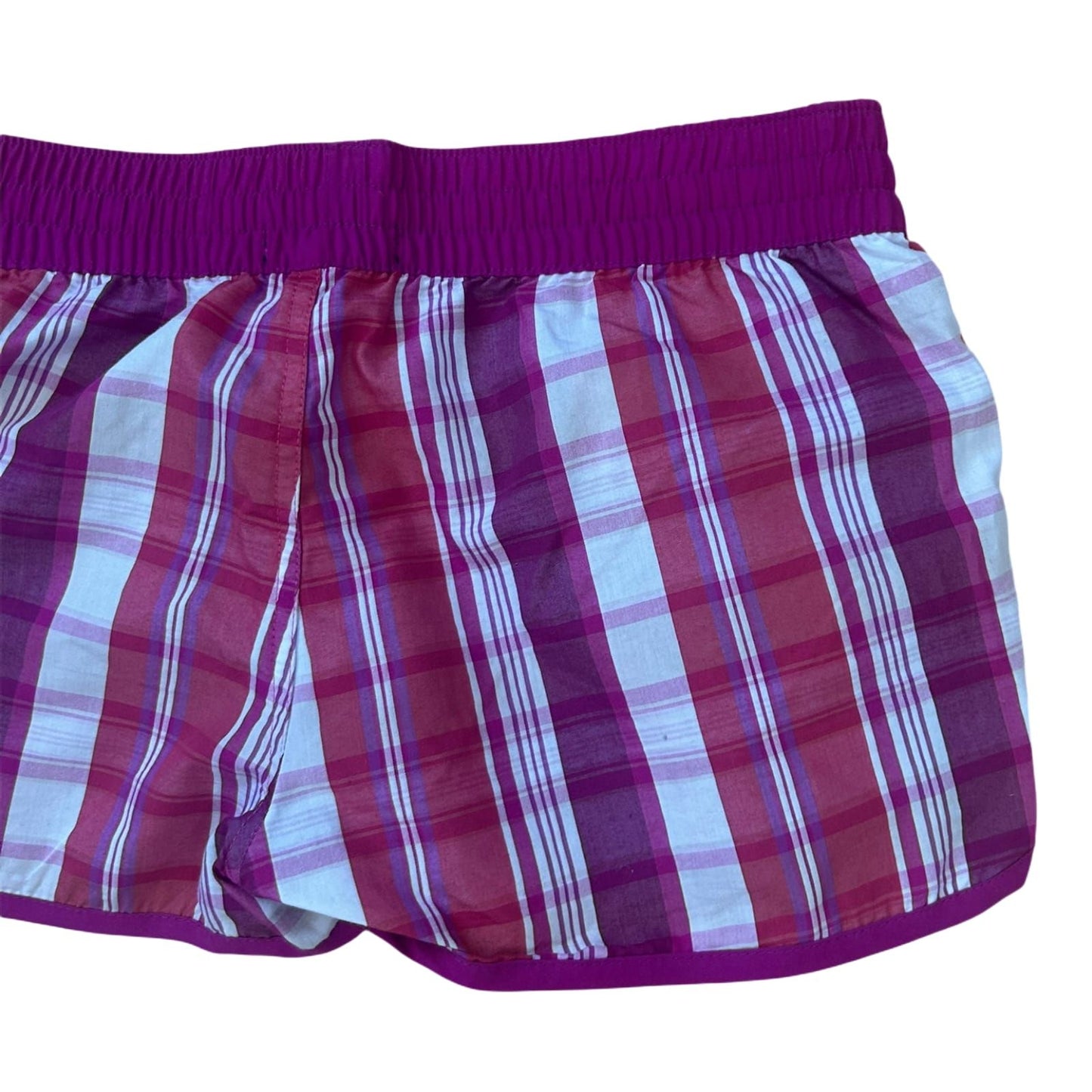 Fishbone Shorts Damen Gr M Pink Kariert Sommer Leicht Casual Elastisch