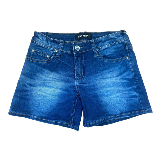 Miss Anna Jeans Shorts Damen Gr 36 Blau Slim Fit Sommer Baumwolle Stretch