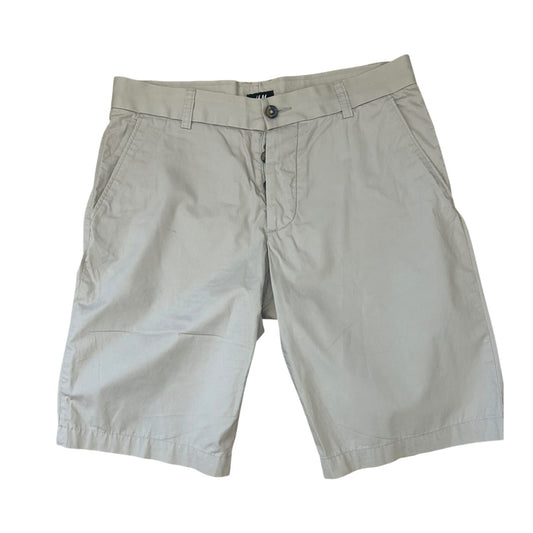 H&M Herren Cargo Shorts Bermuda Gr 46 Beige Baumwolle Sommer Freizeit