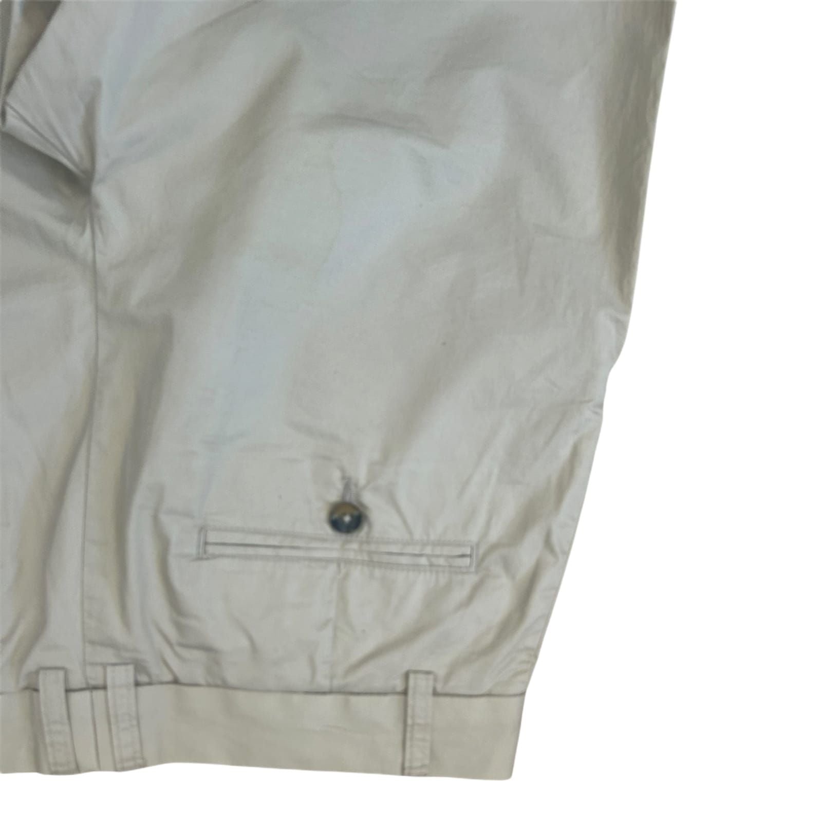H&M Herren Cargo Shorts Bermuda Gr 46 Beige Baumwolle Sommer Freizeit