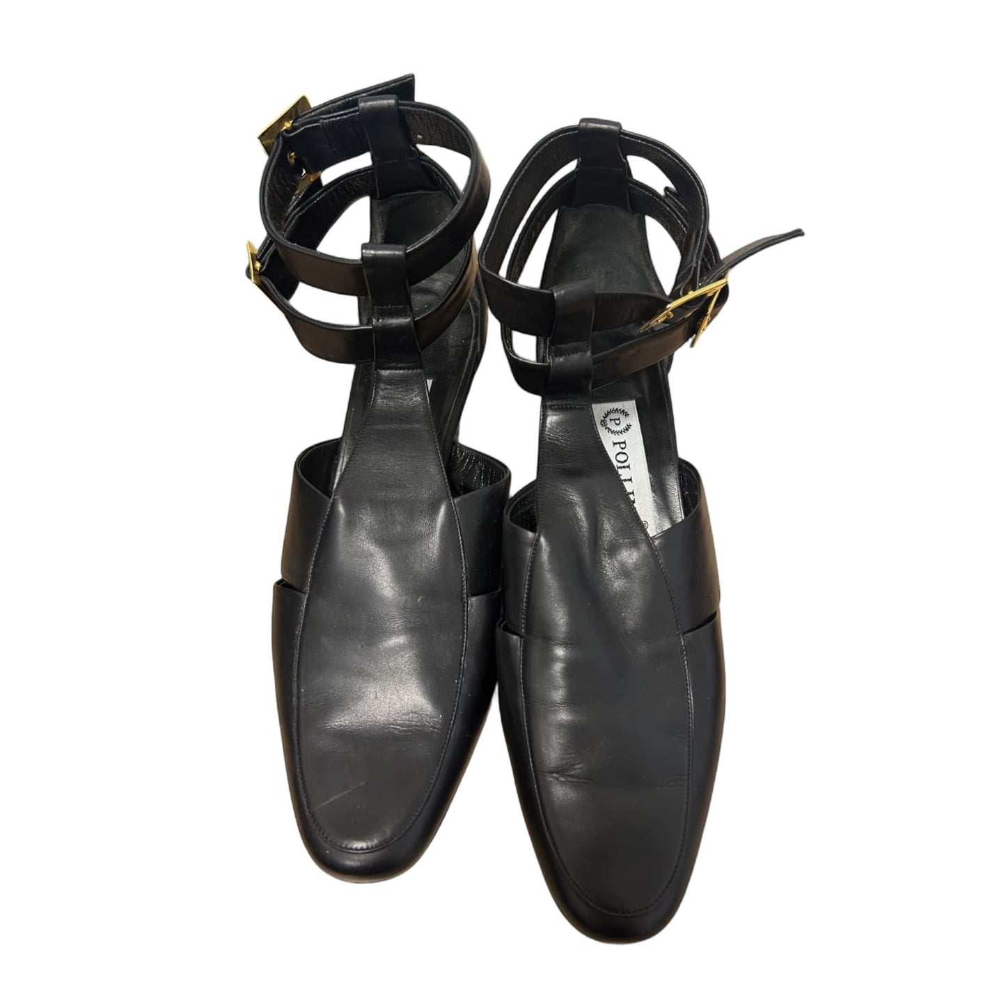 Pollini Pumps Damen Echtleder Schwarz Gr 39 Made in Italy Elegant Business Klassiker