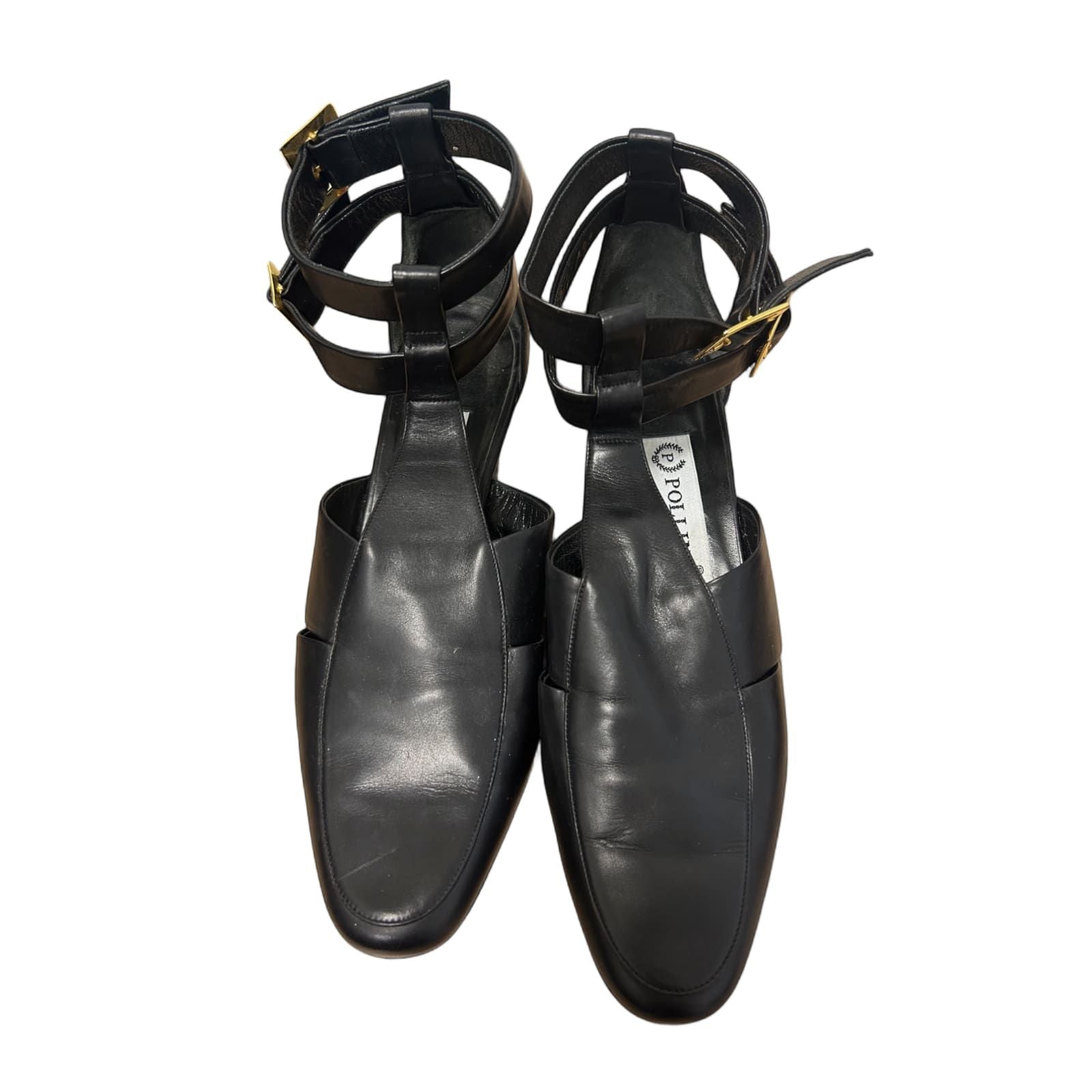 Pollini Pumps Damen Echtleder Schwarz Gr 39 Made in Italy Elegant Business Klassiker