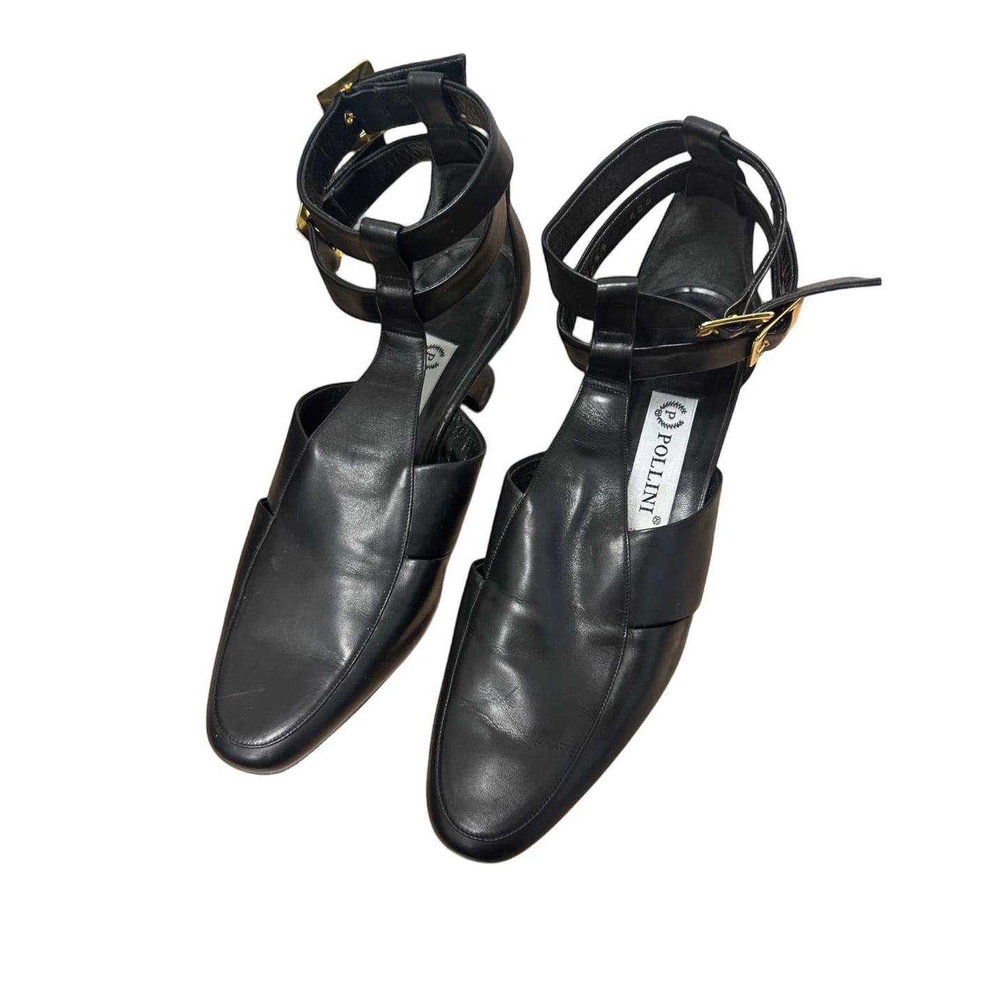 Pollini Pumps Damen Echtleder Schwarz Gr 39 Made in Italy Elegant Business Klassiker
