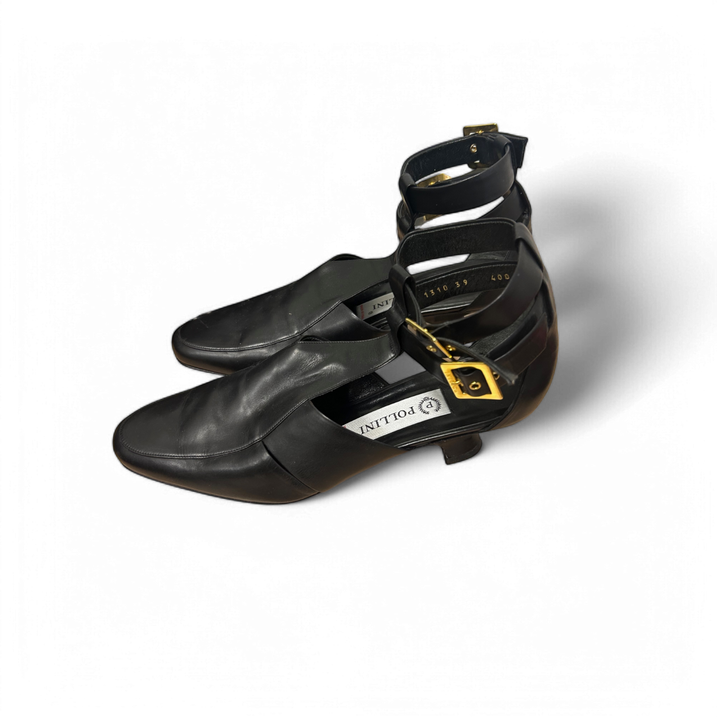 Pollini Pumps Damen Echtleder Schwarz Gr 39 Made in Italy Elegant Business Klassiker