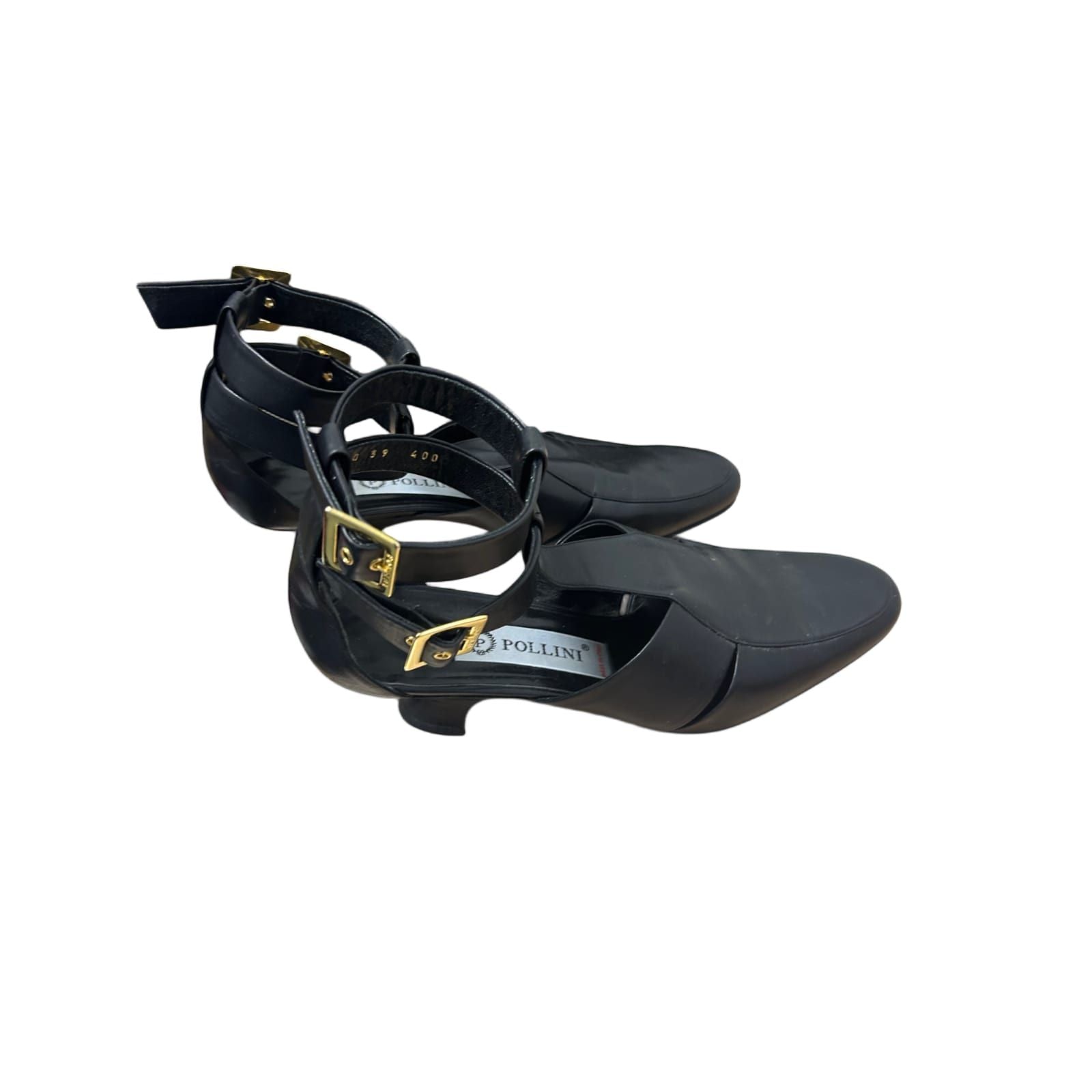 Pollini Pumps Damen Echtleder Schwarz Gr 39 Made in Italy Elegant Business Klassiker