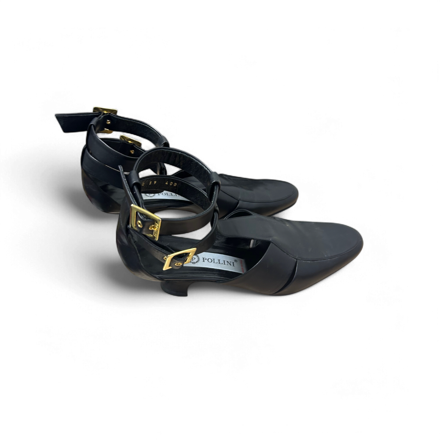Pollini Pumps Damen Echtleder Schwarz Gr 39 Made in Italy Elegant Business Klassiker