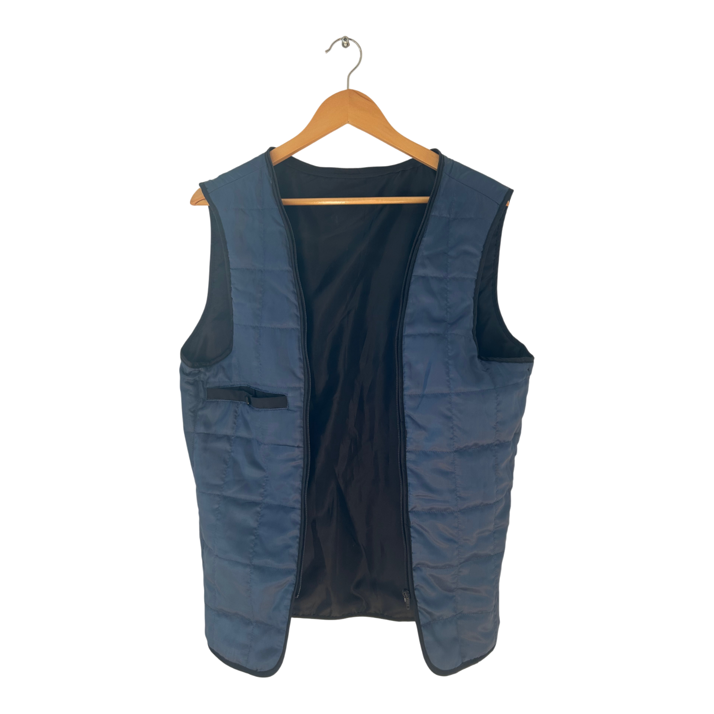 Angelo Litrico Herren Funktionsjacke Gr M Dunkelblau 2in1 Weste Kapuze Elegant