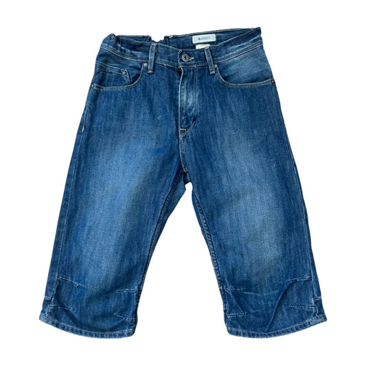 H&M Jungen Jeans Long Shorts Gr 152 Blau Denim Sommer Kinder Hose Baumwolle