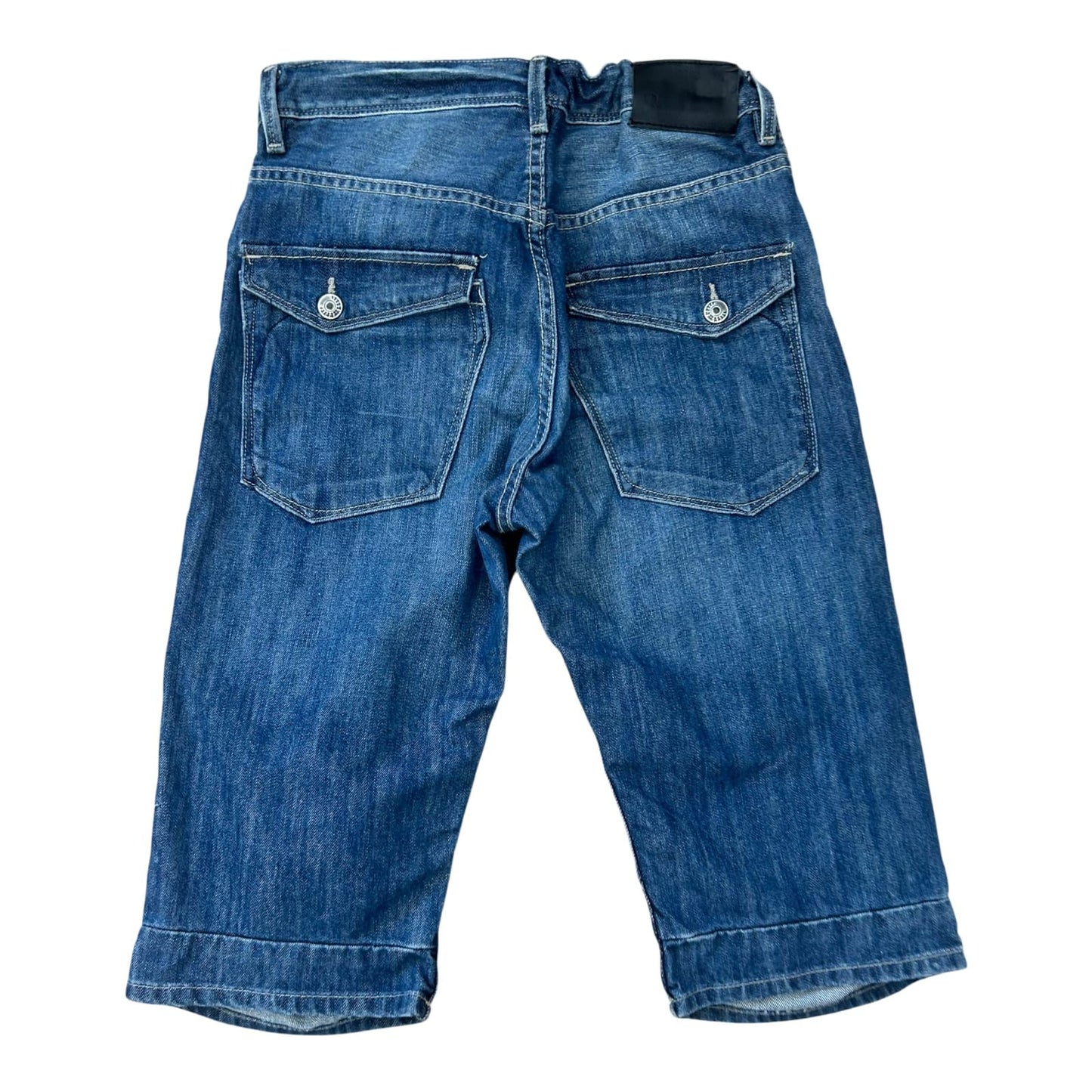 H&M Jungen Jeans Long Shorts Gr 152 Blau Denim Sommer Kinder Hose Baumwolle