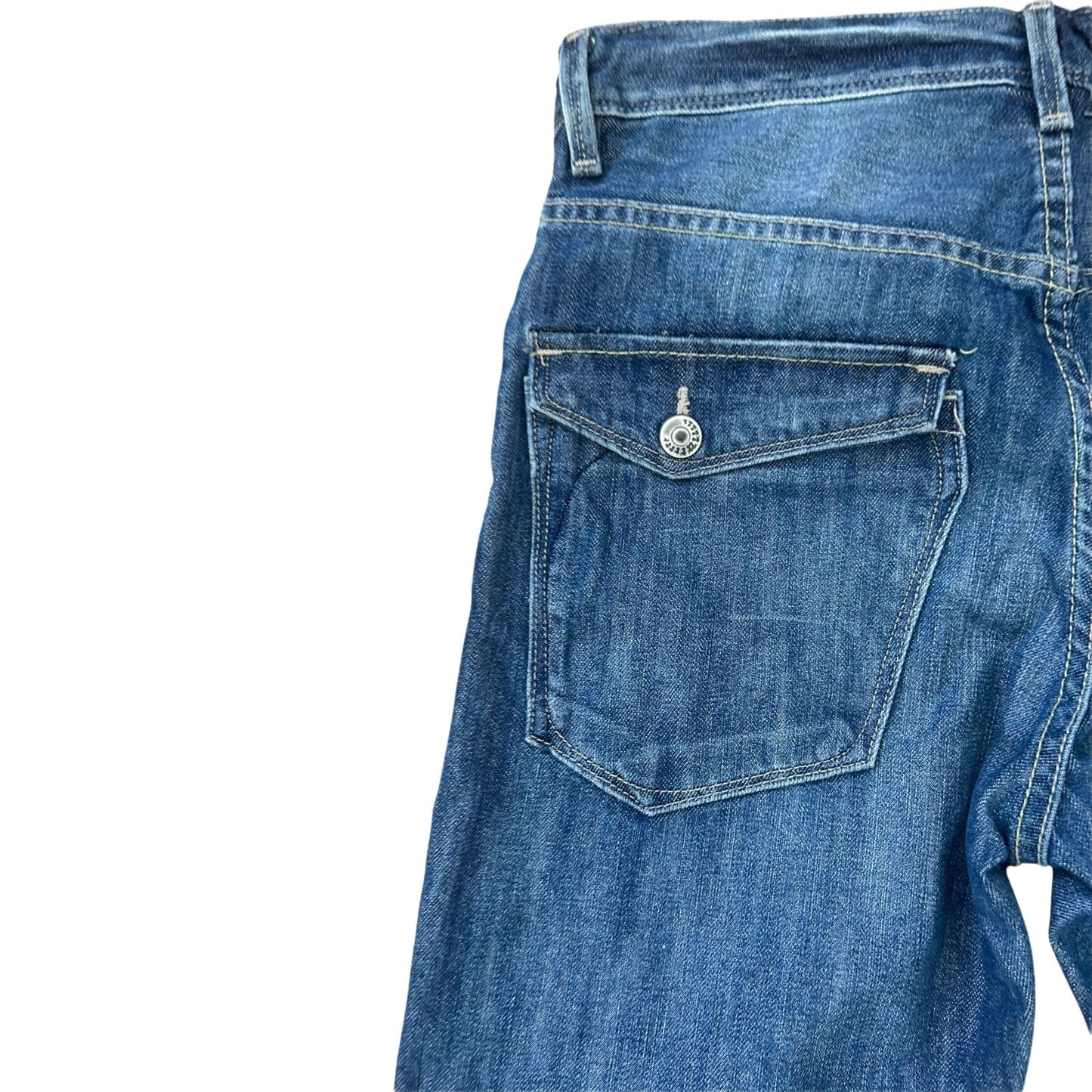 H&M Jungen Jeans Long Shorts Gr 152 Blau Denim Sommer Kinder Hose Baumwolle