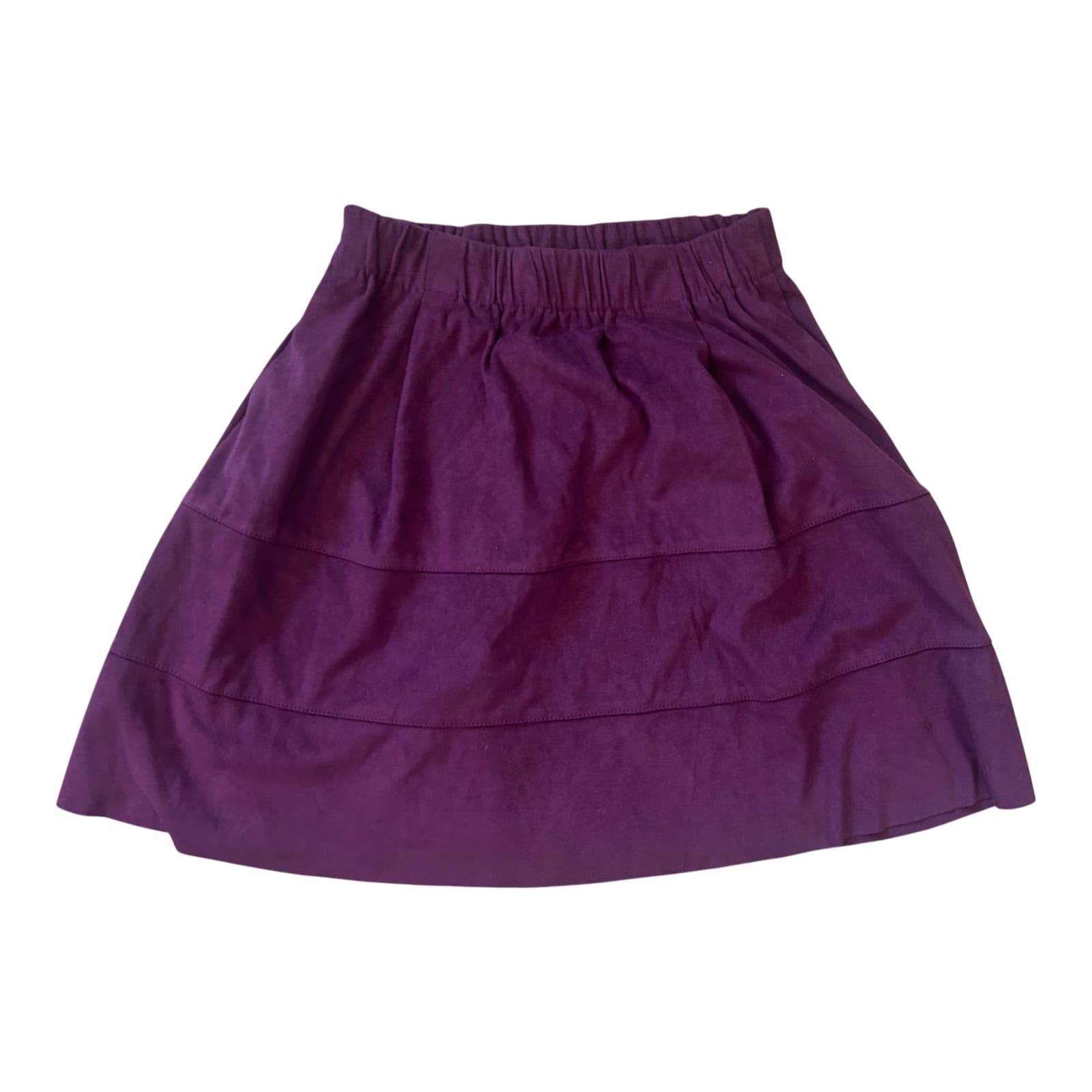 Noisy May Rock Damen Gr XS Bordeaux Gummibund Midi Velours Optik Casual