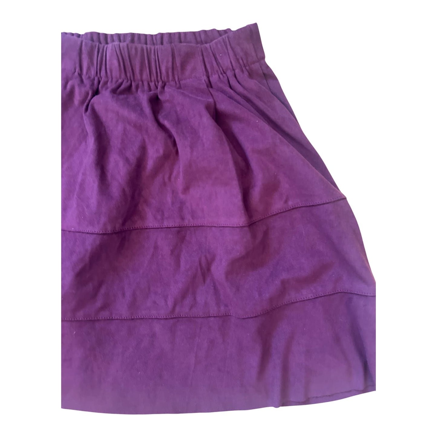 Noisy May Rock Damen Gr XS Bordeaux Gummibund Midi Velours Optik Casual