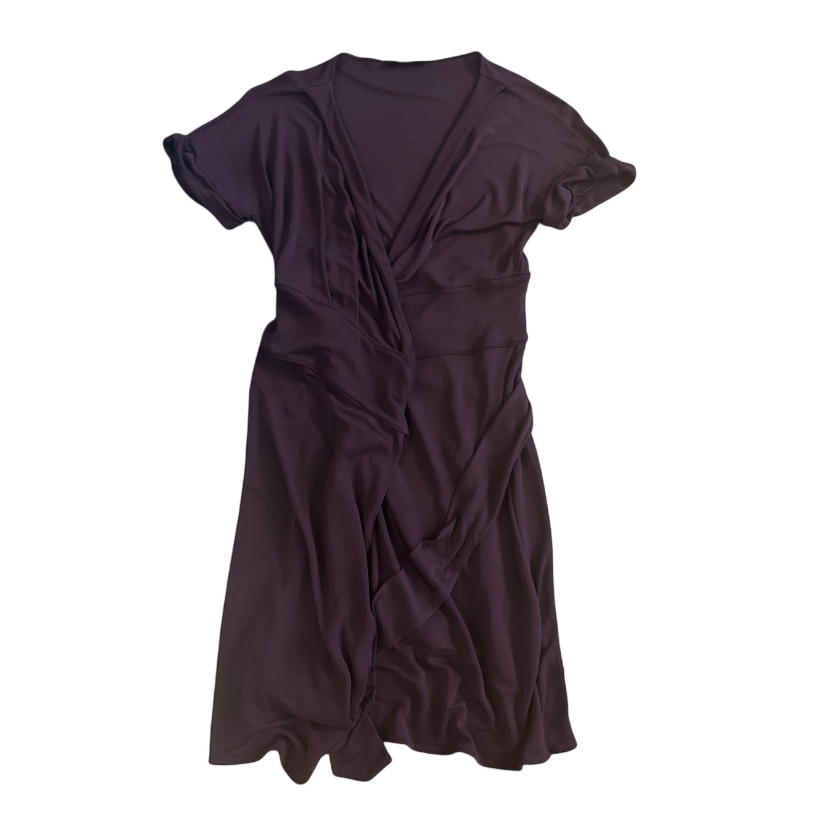 Strenesse Kleid Damen Dress Damenkleid Gr. 36 Pflaume Wickel Top Zustand Elegant