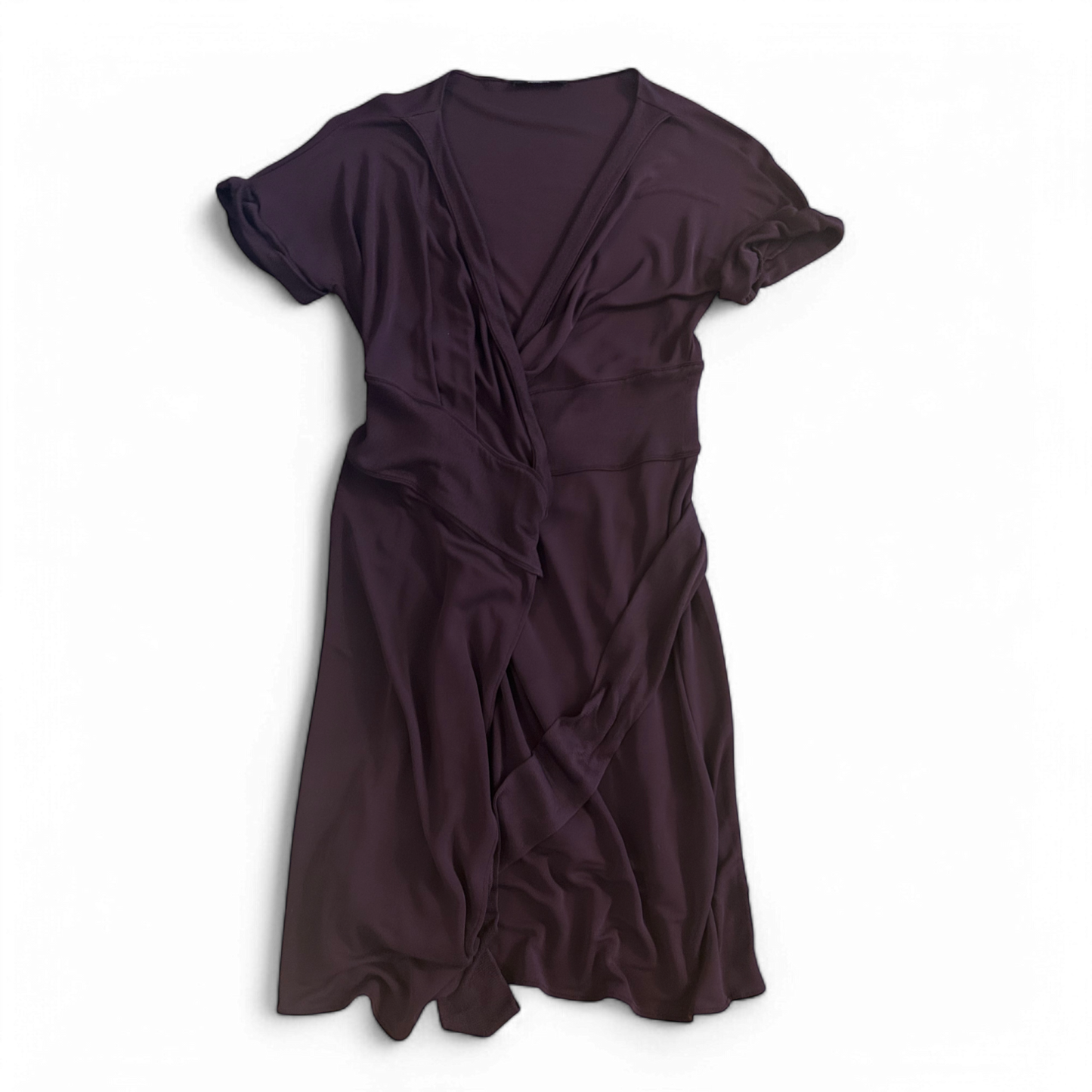 Strenesse Kleid Damen Dress Damenkleid Gr. 36 Pflaume Wickel Top Zustand Elegant