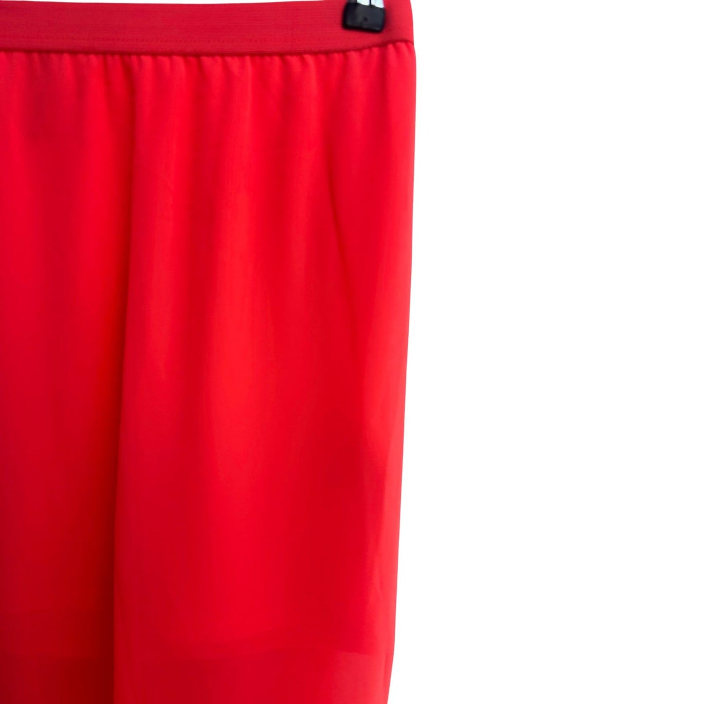 H&M Rock Damen Gr 38 Neonrot Lang Schlitz Sommer Elegant Fließend