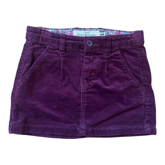H&M Rock Mädchen Gr 110 Bordeaux Cord Mini Baumwolle Verstellbar