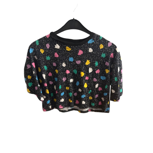 🌈  ASOS Crop Shirt Damen 38 – Buntes Muster – Baumwolle 🌈