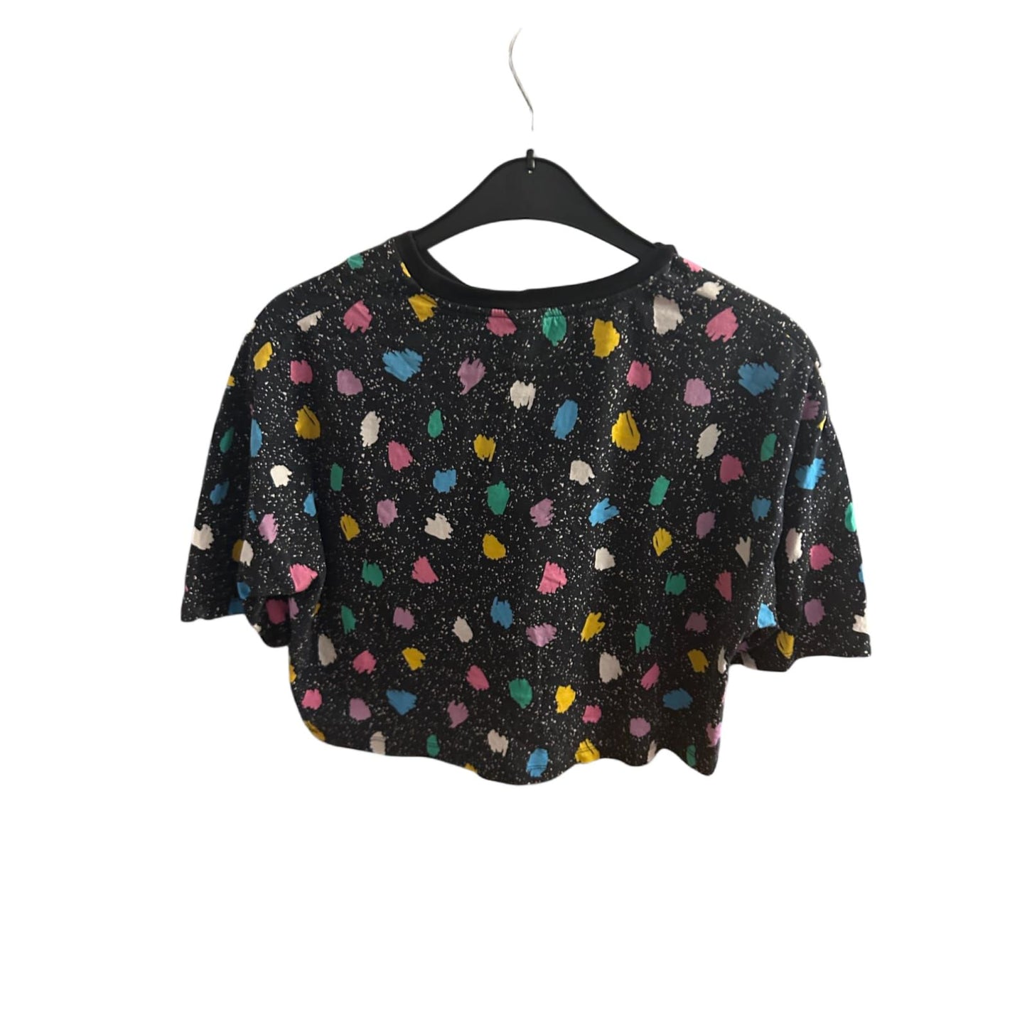 🌈  ASOS Crop Shirt Damen 38 – Buntes Muster – Baumwolle 🌈