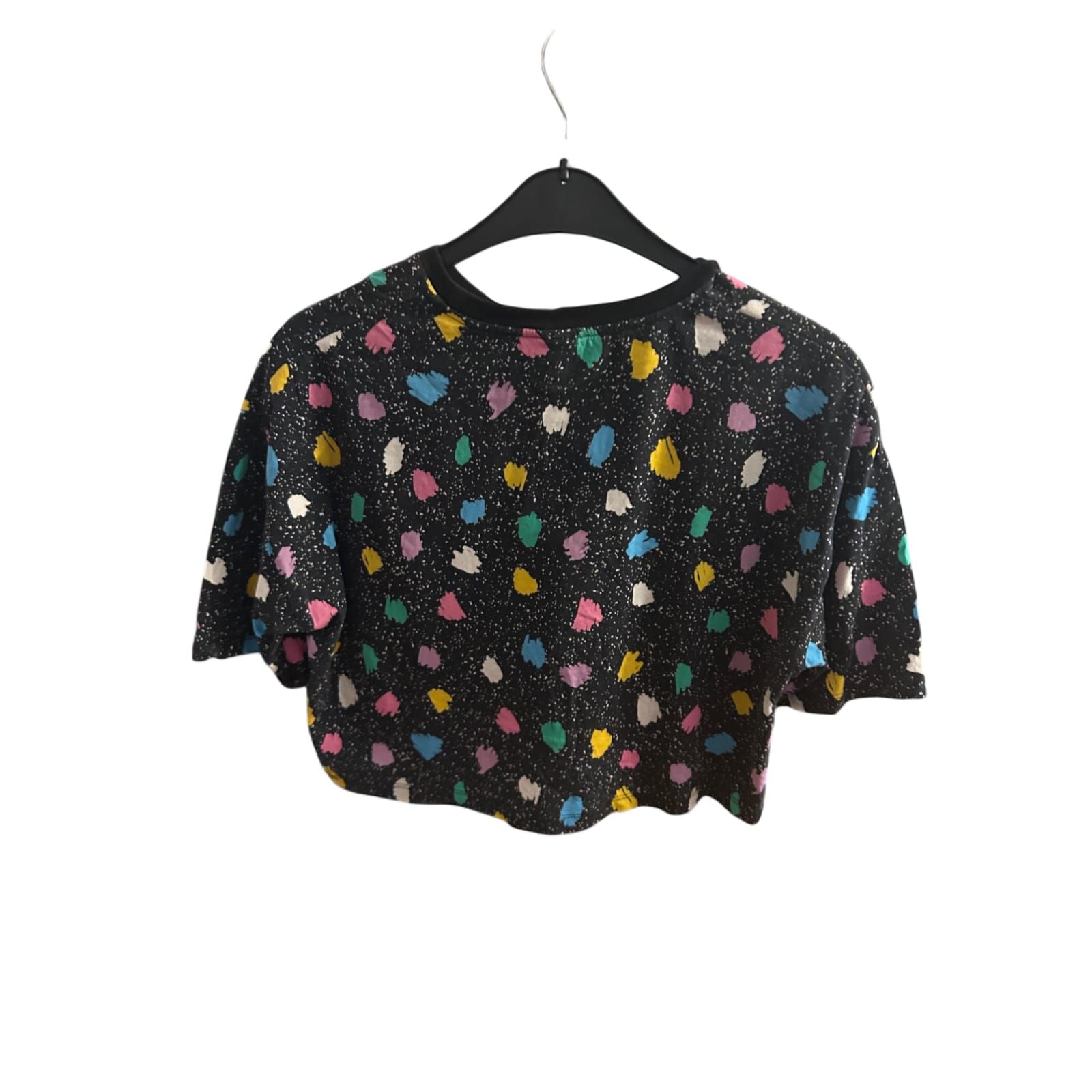 🌈  ASOS Crop Shirt Damen 38 – Buntes Muster – Baumwolle 🌈