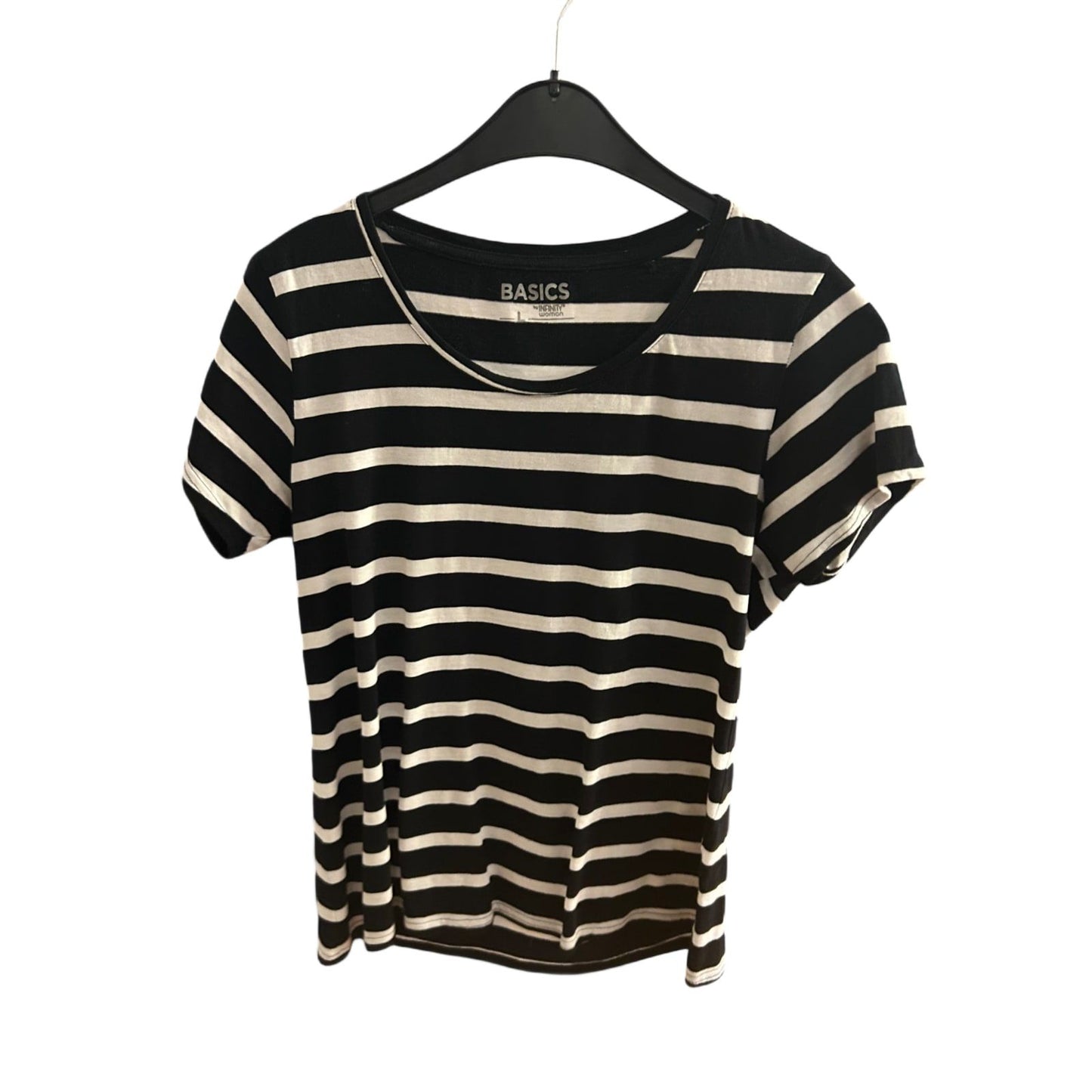 🖤 Infinity Basics Shirt L – Schwarz-Weiß Gestreift 🖤