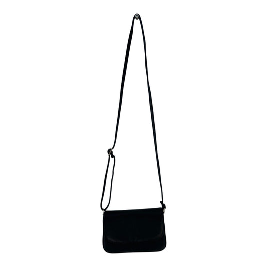 Schwarze Schultertasche Damen Kunstleder Tasche 20x15x8 cm viele Faecher Alltag
