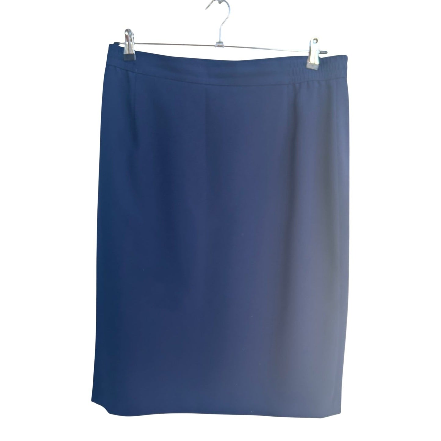 Fink Rock Damen Gr 46 Dunkelblau Elegant Business Knielang Gefüttert Schlitz