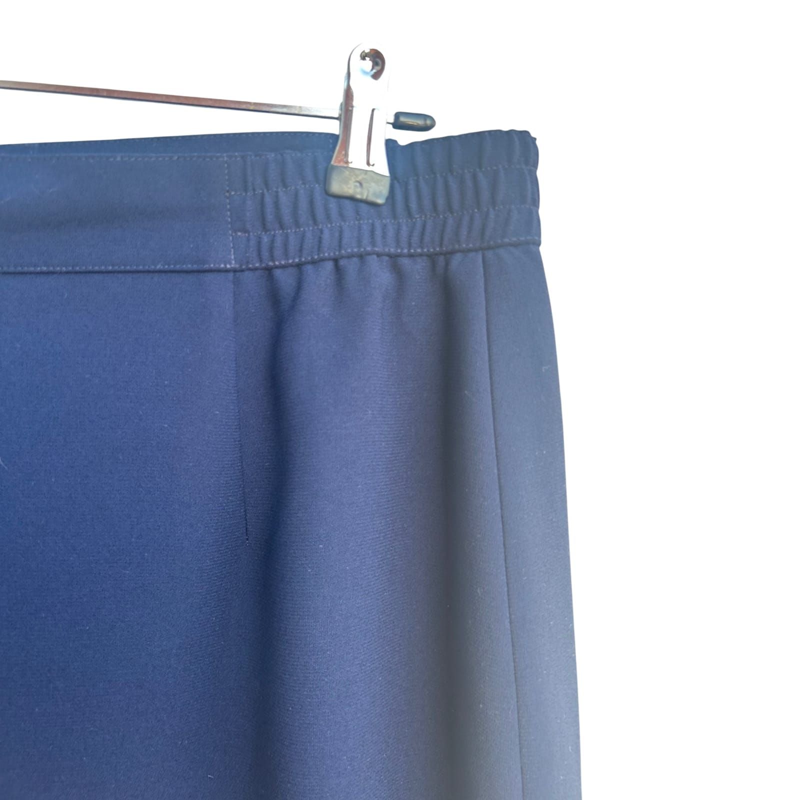 Fink Rock Damen Gr 46 Dunkelblau Elegant Business Knielang Gefüttert Schlitz