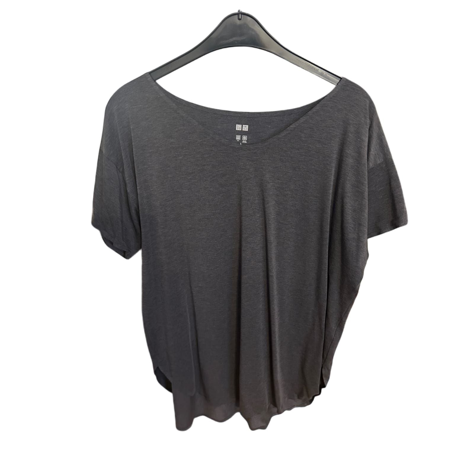 🖤 UNIQLO Oversize Shirt Damen L – Grau - Bequem 🖤