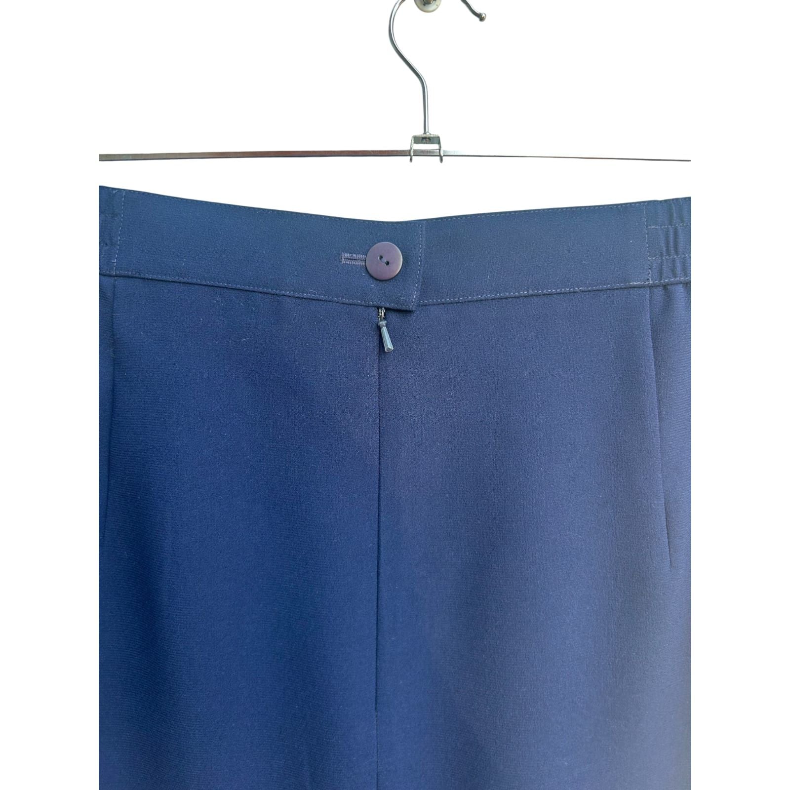 Fink Rock Damen Gr 46 Dunkelblau Elegant Business Knielang Gefüttert Schlitz