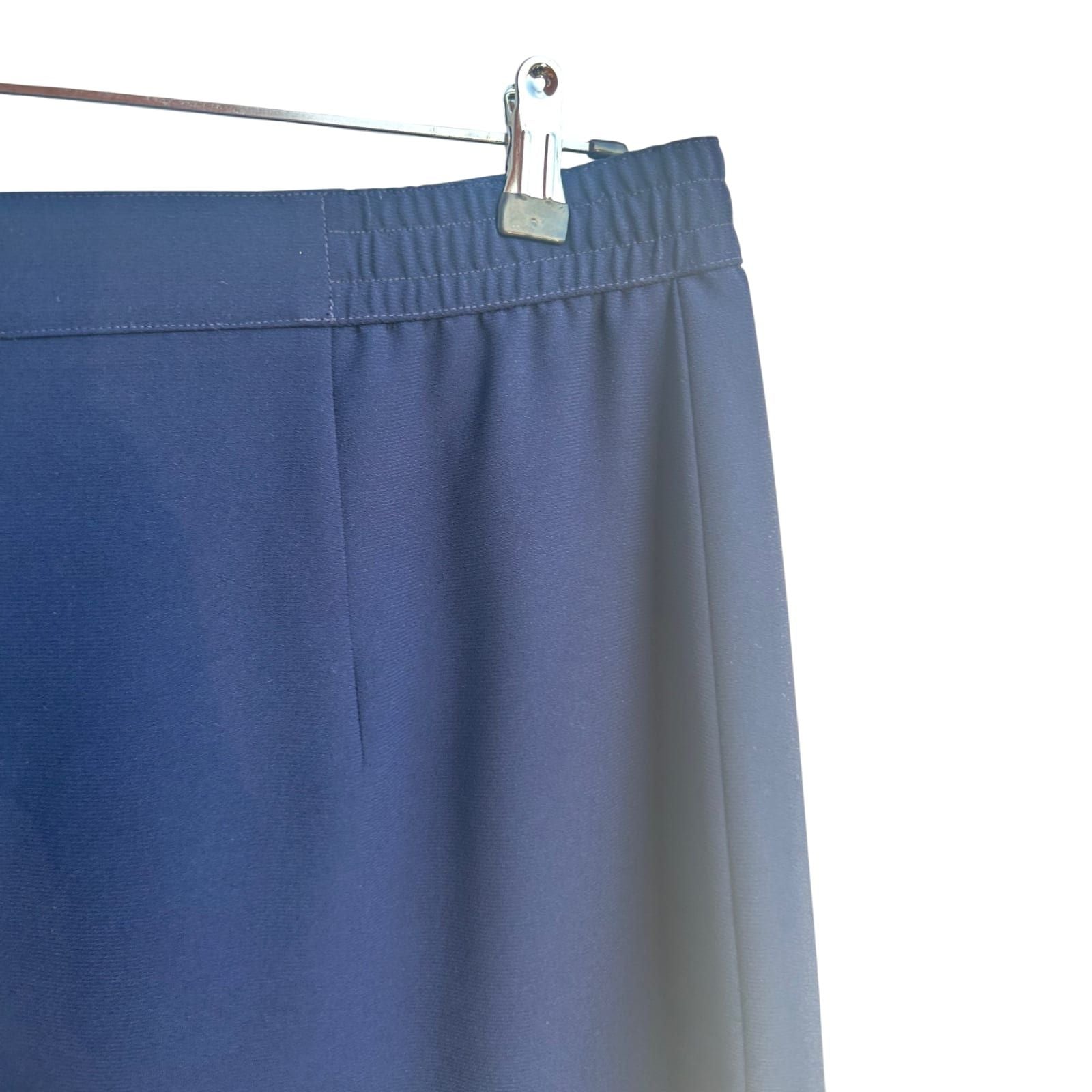 Fink Rock Damen Gr 46 Dunkelblau Elegant Business Knielang Gefüttert Schlitz
