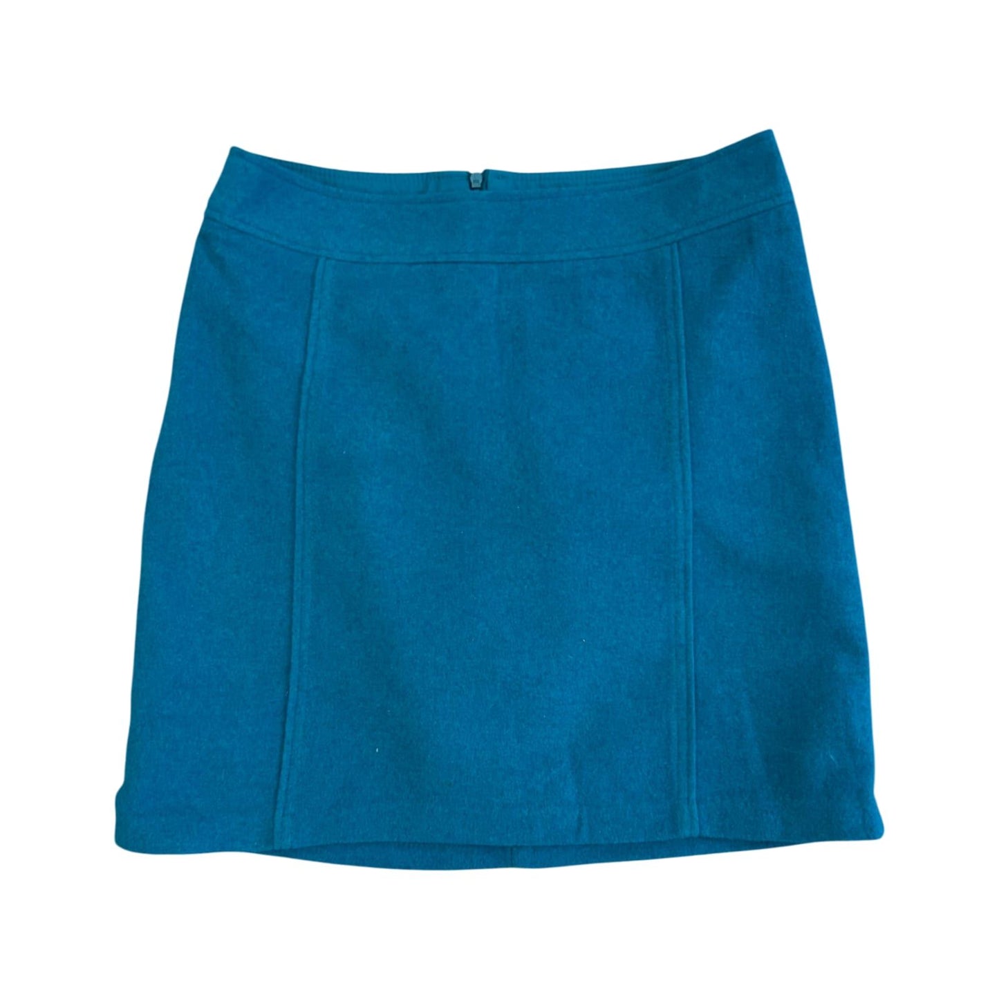 Rock Damen Gr 36 Blau Wollmix Gefüttert Minirock Elegant Reißverschluss