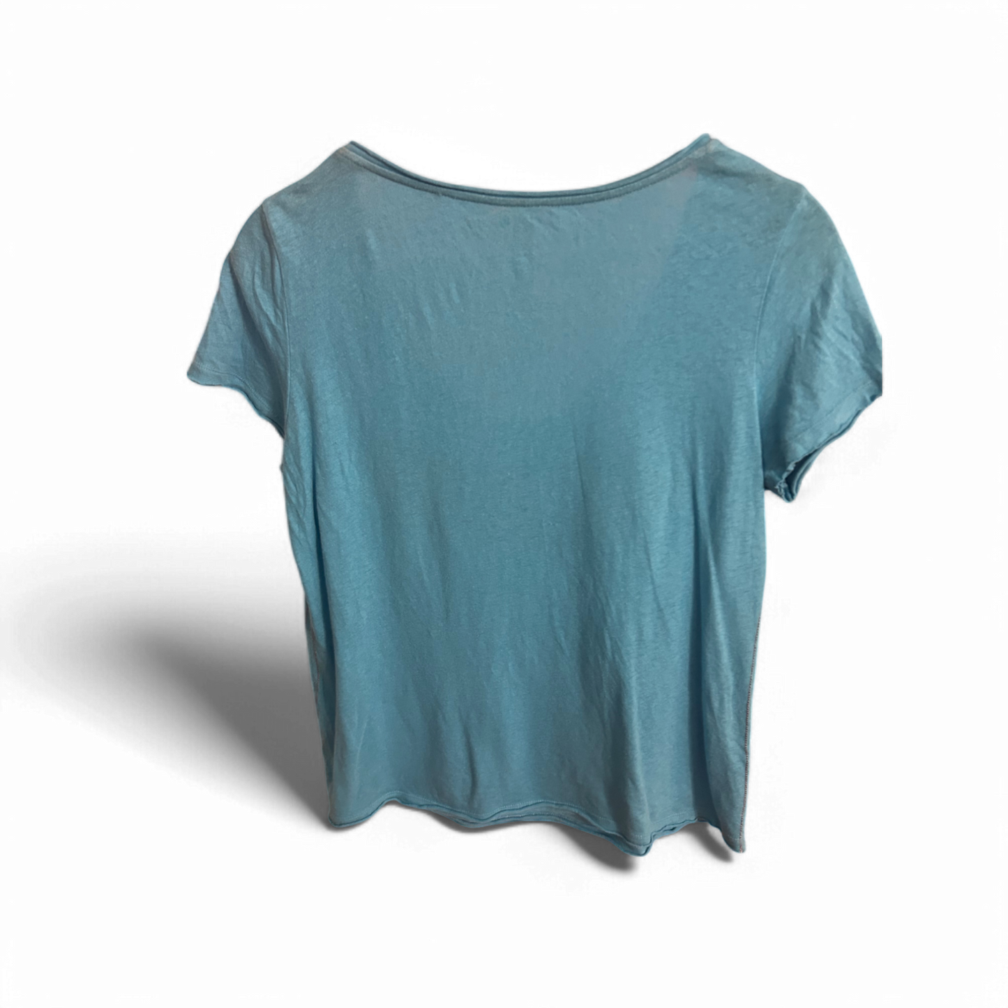 🩵 Tuzzi Shirt Größe 40 Blau – Beach Print mit Steinen 🩵