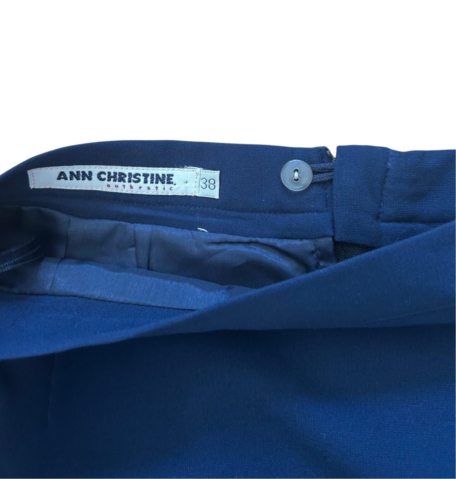 Ann Christine Rock Damen Gr 38 Blau Business Bleistiftrock Elegant Klassisch