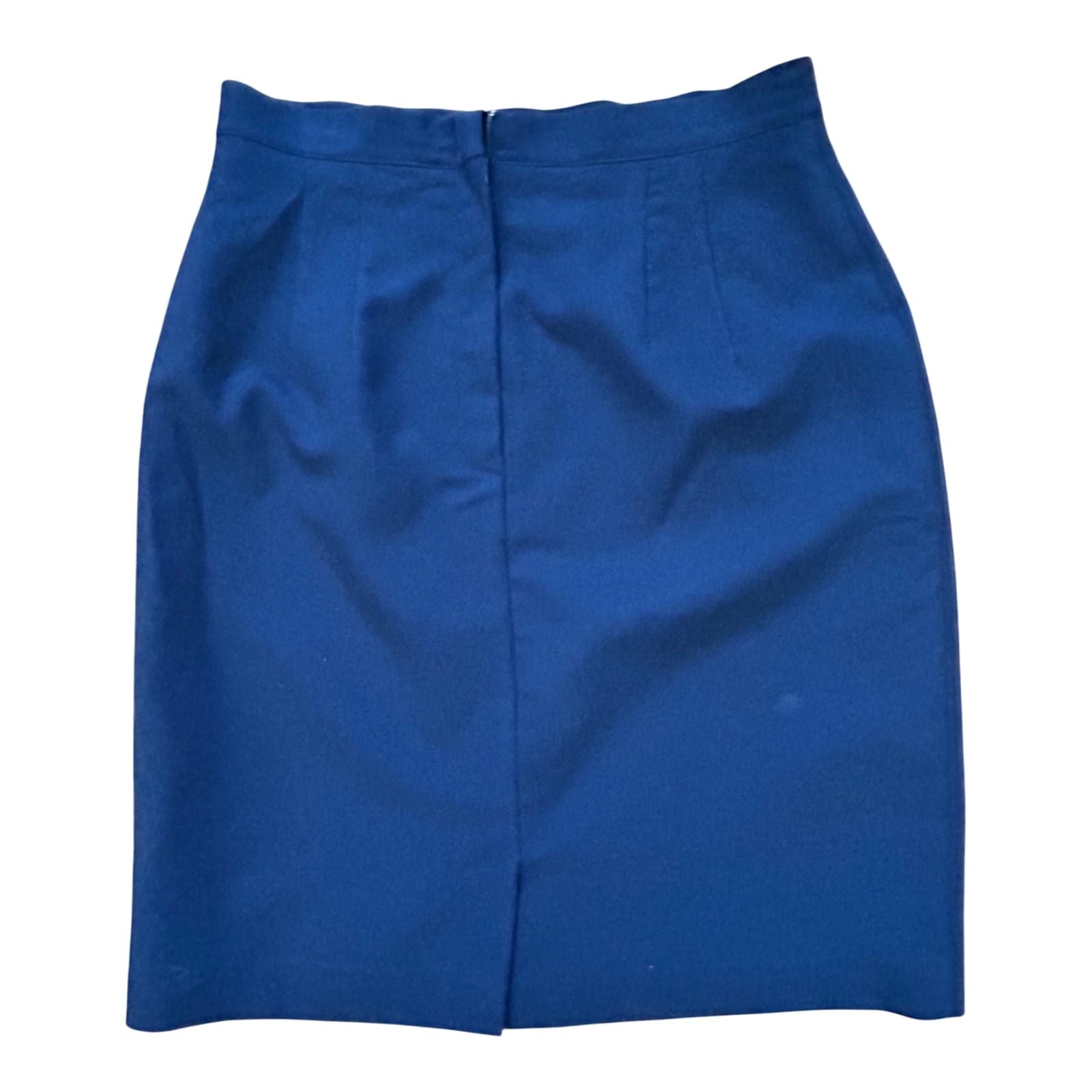 Ann Christine Rock Damen Gr 38 Blau Business Bleistiftrock Elegant Klassisch